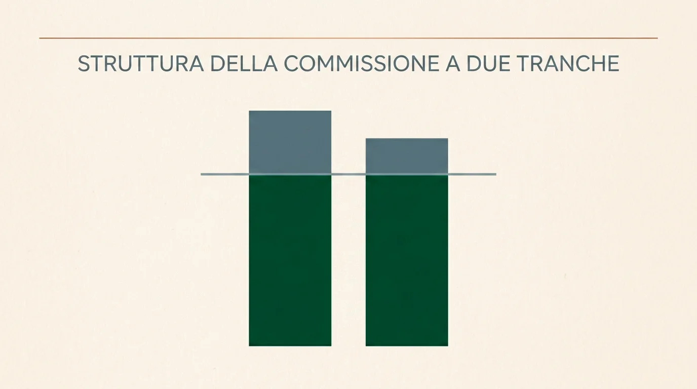 Schema concettuale della composizione del canone di concessione ADM con suddivisione fra quota d'ingresso e quota di avvio