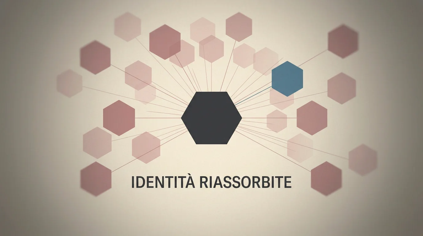 Visualizzazione astratta della concentrazione del mercato del gioco a distanza italiano post-riforma con eliminazione dei marchi skin